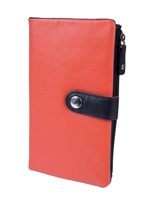 GA Large Leather Women's Wallet Orange