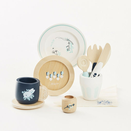 Le Toy Van Besteck Essgeschirr Set aus Holz für 3+ Jahre 23 cm 10 Stück