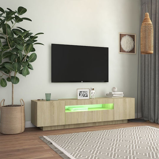 TV Stand with LED Lighting Sonoma L160xD35xH40cm