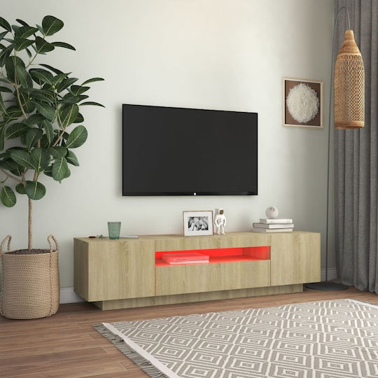 TV Stand with LED Lighting Sonoma L160xD35xH40cm