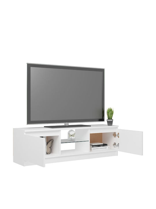 TV Stand with LED Lighting White L120xD30xH35.5cm