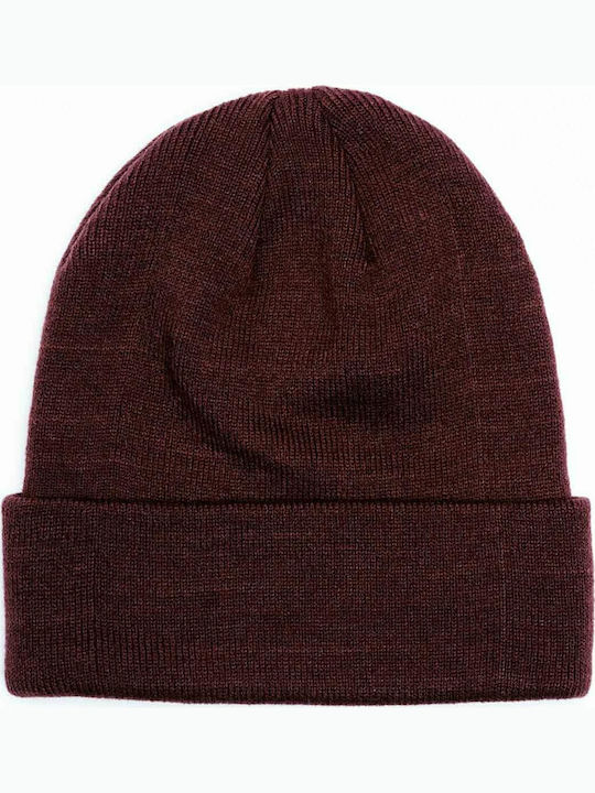 Emerson Beanie Unisex Căciulă cu Tricotaj Rib Wine