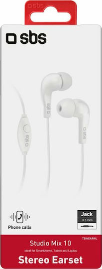 SBS Studio Mix 10 Безжични Стерео с жак 3.5mm Бял