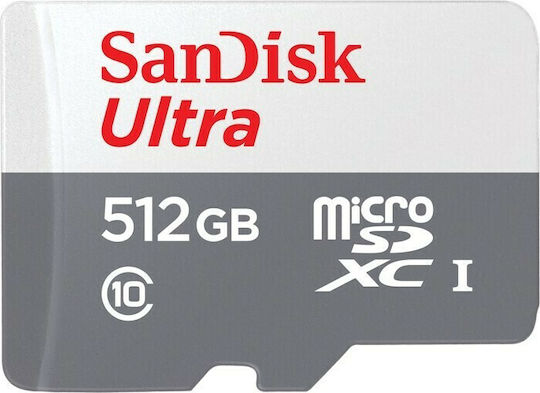 Sandisk Ultra microSDXC 512GB Class 10 UHS-I με αντάπτορα