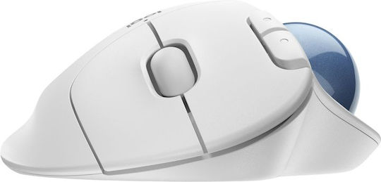 Logitech Ergo M575 Ασύρματο Εργονομικό Bluetooth Ποντίκι με Trackball Λευκό