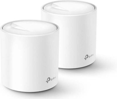 TP-LINK Deco X60 v2 Rețea WiFi Mesh Punct de acces Wi-Fi 6 Banda Duală (2.4 și 5GHz) în Kit dublu