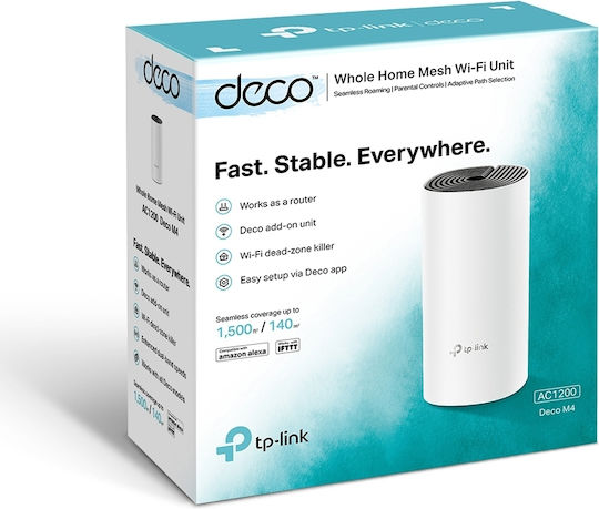 TP-LINK Deco M4 v1 Access Point with Mesh Wi‑Fi 5 Dual Band (2.4 & 5GHz) Single Kit