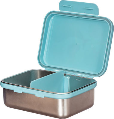 Sass & Belle Endangered Animals Kids Lunch Plastic Box Turquoise L13.4xW13.5xH7cm