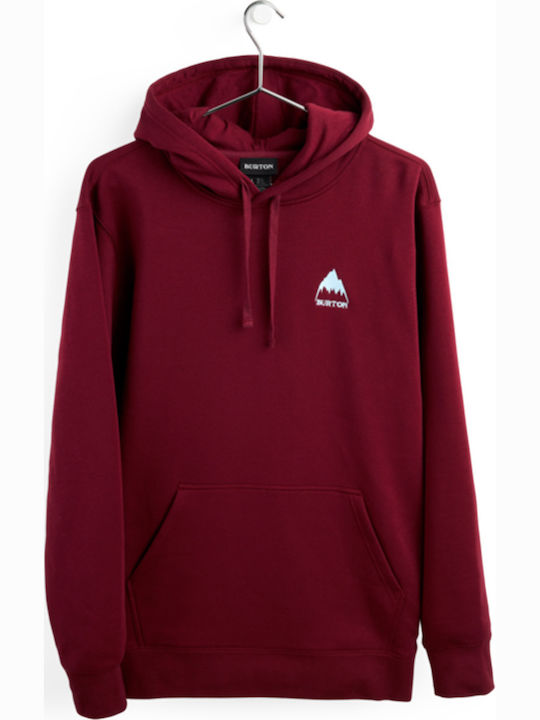 Sweatshirt with Hood Burgundy
