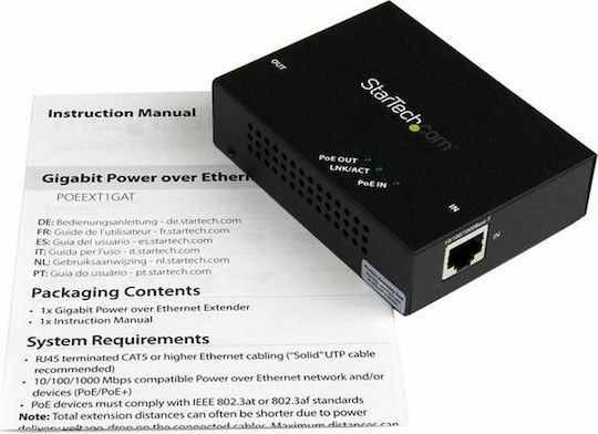 StarTech POEEXT1GAT PoE+ Repeater