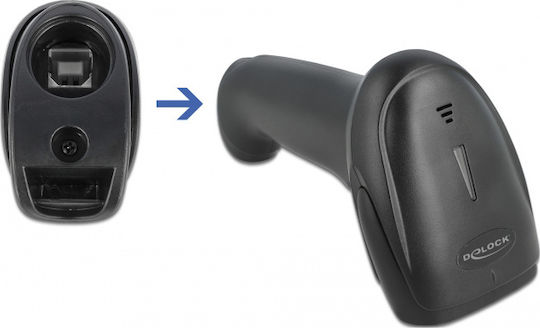 DeLock Handheld Scanner Wireless with 2D and QR Barcode Reading Capability