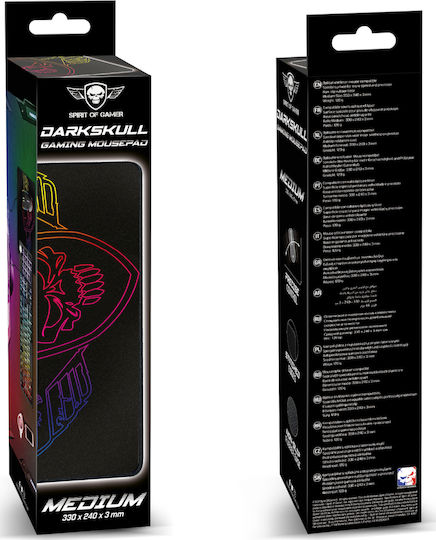 Spirit of Gamer Darkskull Gaming Mouse Pad Medium (330mm) Black SOG-PAD02M