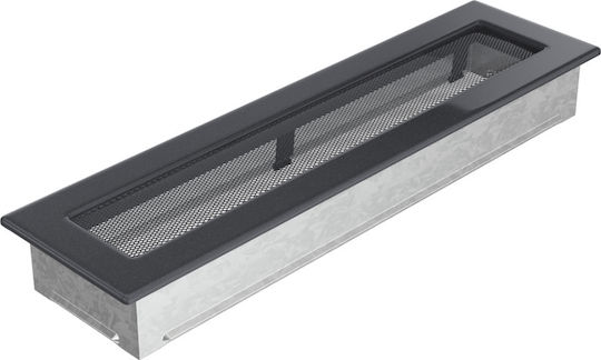 Kratki Ορθογώνια Περσίδα Τζακιού 42x11cm Γκρι