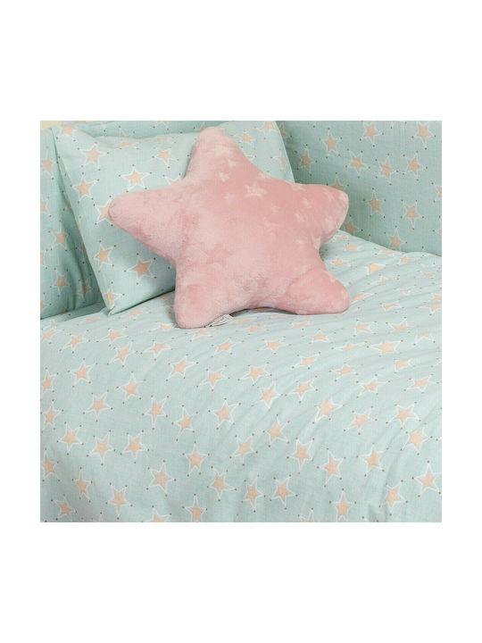 Melinen Mini Stars Baby Sheet Cradle Cotton Aqua 85x110cm 2000044305