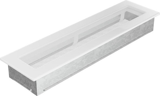 Kratki Ορθογώνια Περσίδα Τζακιού 42x11cm Λευκή
