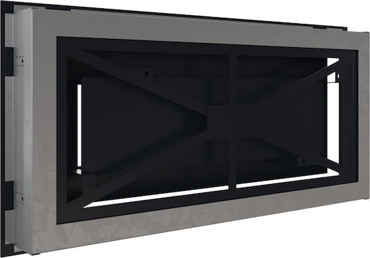Kratki Rectangular Fireplace Air Shutter Black 45x22cm