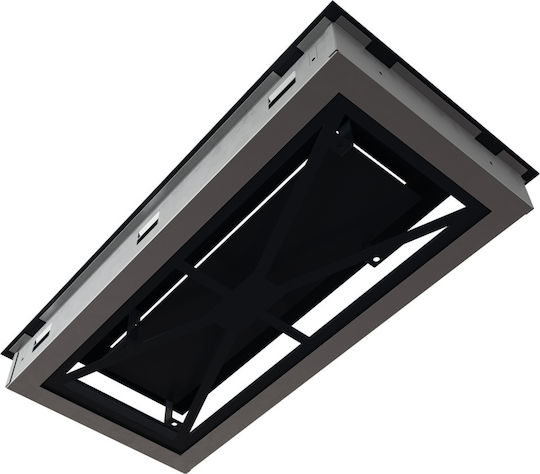 Kratki Rectangular Fireplace Air Shutter Black 45x22cm