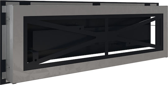 Kratki Ορθογώνια Περσίδα Τζακιού 49x17cm Γκρι