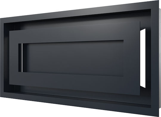 Kratki Ορθογώνια Περσίδα Τζακιού 45x22cm Γκρι