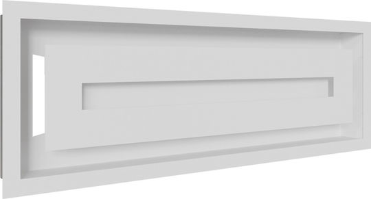 Kratki Ορθογώνια Περσίδα Τζακιού 49x17cm Λευκή