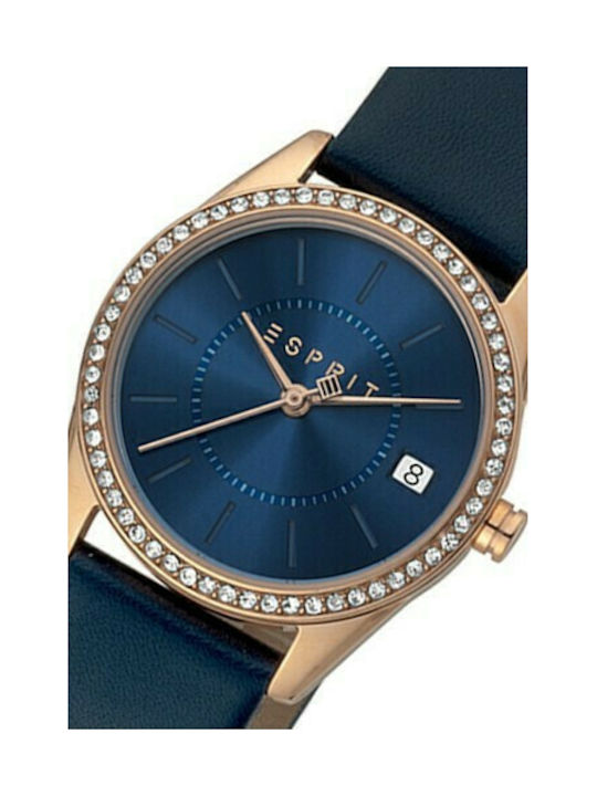 Esprit Watch with Blue Leather Strap