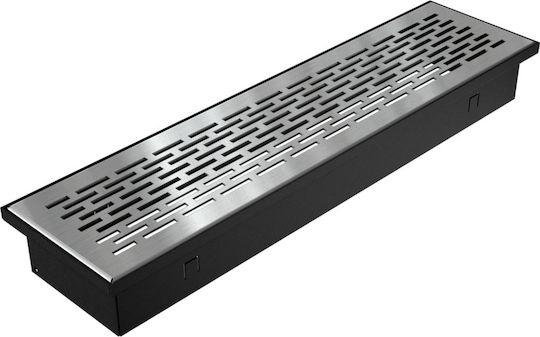Kratki Ορθογώνια Περσίδα Τζακιού 40x9cm Inox