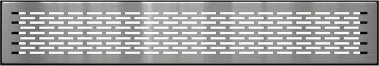 Kratki Ορθογώνια Περσίδα Τζακιού 40x9cm Inox
