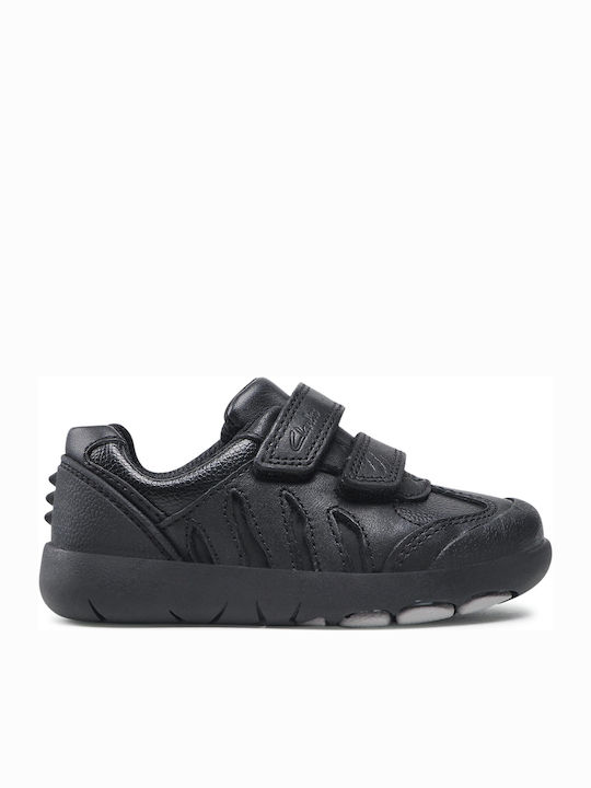 Clarks Kids Sneakers Anatomic with Scratch Black