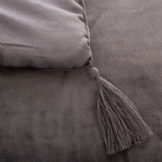 Atmosphera Sonia Hotel Bed Runner Single L180xW80cm Gray