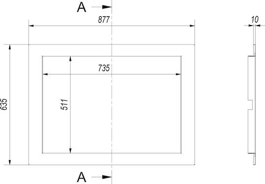 Kratki Kaminverkleidung 87.7x63.5cm