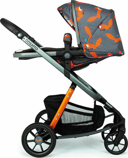 Cosatto 3 in 1 Giggle Quad Reversible 3 in 1 Baby Stroller Suitable for Newborn Orange