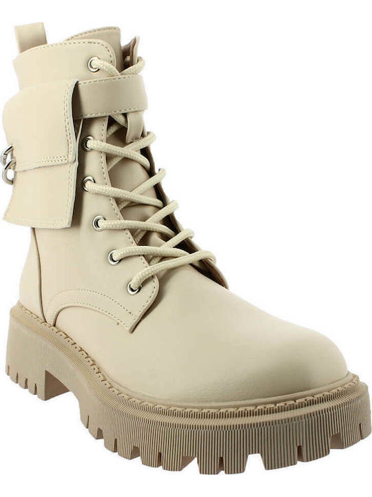 IQ Shoes 1751BC Women's Ankle Boots Beige