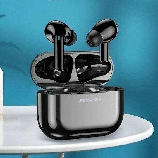 Awei T29 In-ear Bluetooth Handsfree Ακουστικά με Αντοχή στον Ιδρώτα και Θήκη Φόρτισης Μαύρα