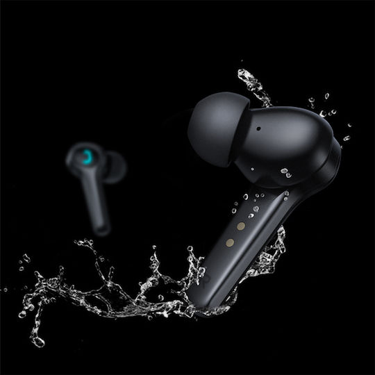 Joyroom TP1 In-ear Bluetooth Handsfree Ακουστικά με Αντοχή στον Ιδρώτα και Θήκη Φόρτισης Μαύρα