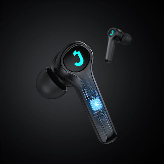 Joyroom TP1 In-ear Bluetooth Handsfree Ακουστικά με Αντοχή στον Ιδρώτα και Θήκη Φόρτισης Μαύρα