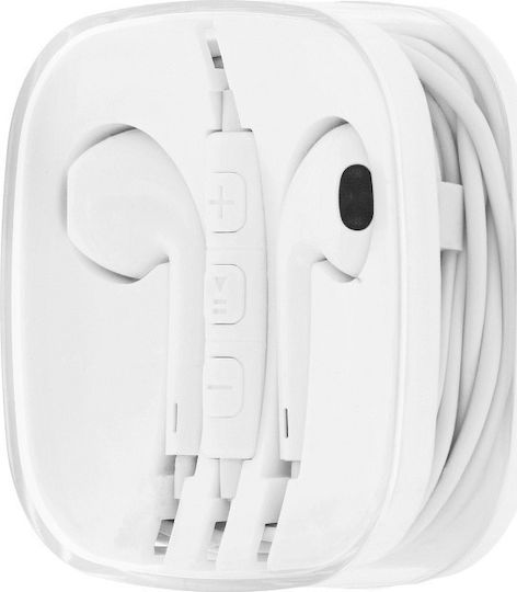 5903396042317 Handsfree cu două căști cu mufă Lightning Alb