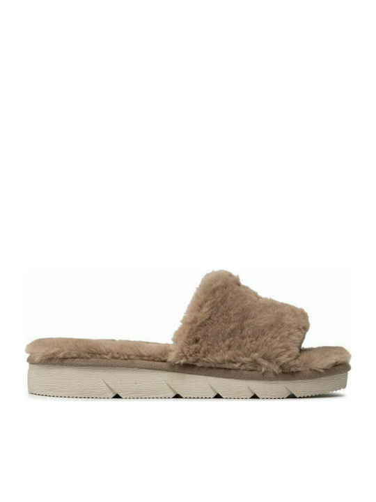 Bugatti Women's Slipper with Fur In Beige Colour