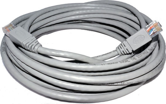 De Tech U/UTP Cat.5e Ethernet Network Cable 20m Gray 1pcs