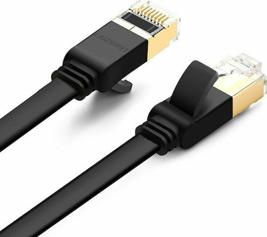 Ugreen Flat U/FTP (STP) Cat.7 (10Gbps) Καλώδιο Δικτύου Ethernet 10m Μαύρο