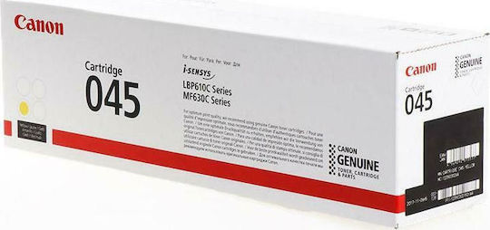 Canon 045 Γνήσιο Toner Laser Εκτυπωτή Κίτρινο 1300 Σελίδων (1239C002)