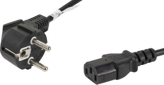 Lanberg IEC C13 - Schuko Cable 1.8m Black (CA-C13C-10CC-0018-BK)