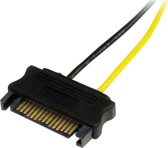 StarTech 6-Pin PCIe - 15-Pin Sata Cable 0.15m Πολύχρωμο S55056911