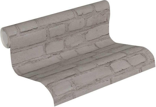 Tapet de Perete 1000x53cm Cărămidă Neue Bude Vinil Maro - Gri Lavabil