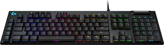 Logitech G815 Lightsync Гейминг Механична Клавиатура с GL Clicky суичове и RGB подсветка (Английски US) Черен