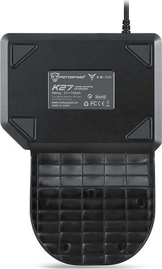 Motospeed K27 Gaming KeyPad με Outemu Blue διακόπτες και RGB φωτισμό (Αγγλικό US)