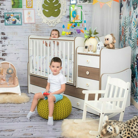 Lorelli Κούνια Trend Plus White & Vintage Gray με Συρτάρι