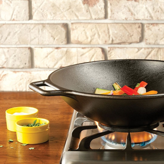 Lodge Wok din Fontă 34cm