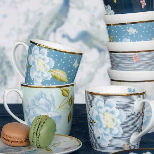Laura Ashley Heritage Κούπα Κεραμική Midnight Pinstripe Uni 220ml