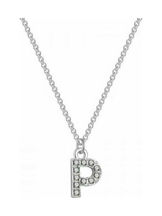 Senza Charm Monogram from Silver with Zircon