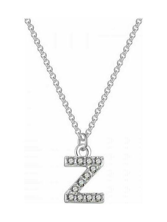 Senza Charm Monogram from Silver with Zircon